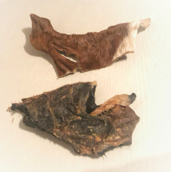 Rinder- Hautplatte mit Fell
